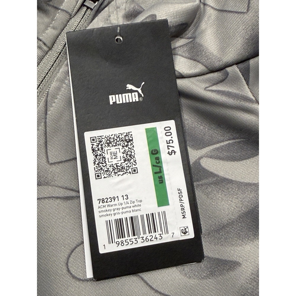 Puma AC Milan Warm Up 1/4 Zip Gray 782391-13 Mens Large NWT - Picture 3 of 11